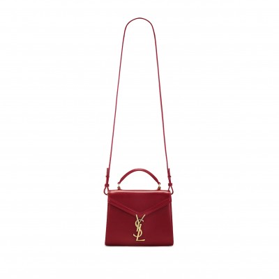 YSL CASSANDRA MINI TOP HANDLE BAG IN SMOOTH LEATHER 6239300SX0W6592 (20*16x7.5cm)